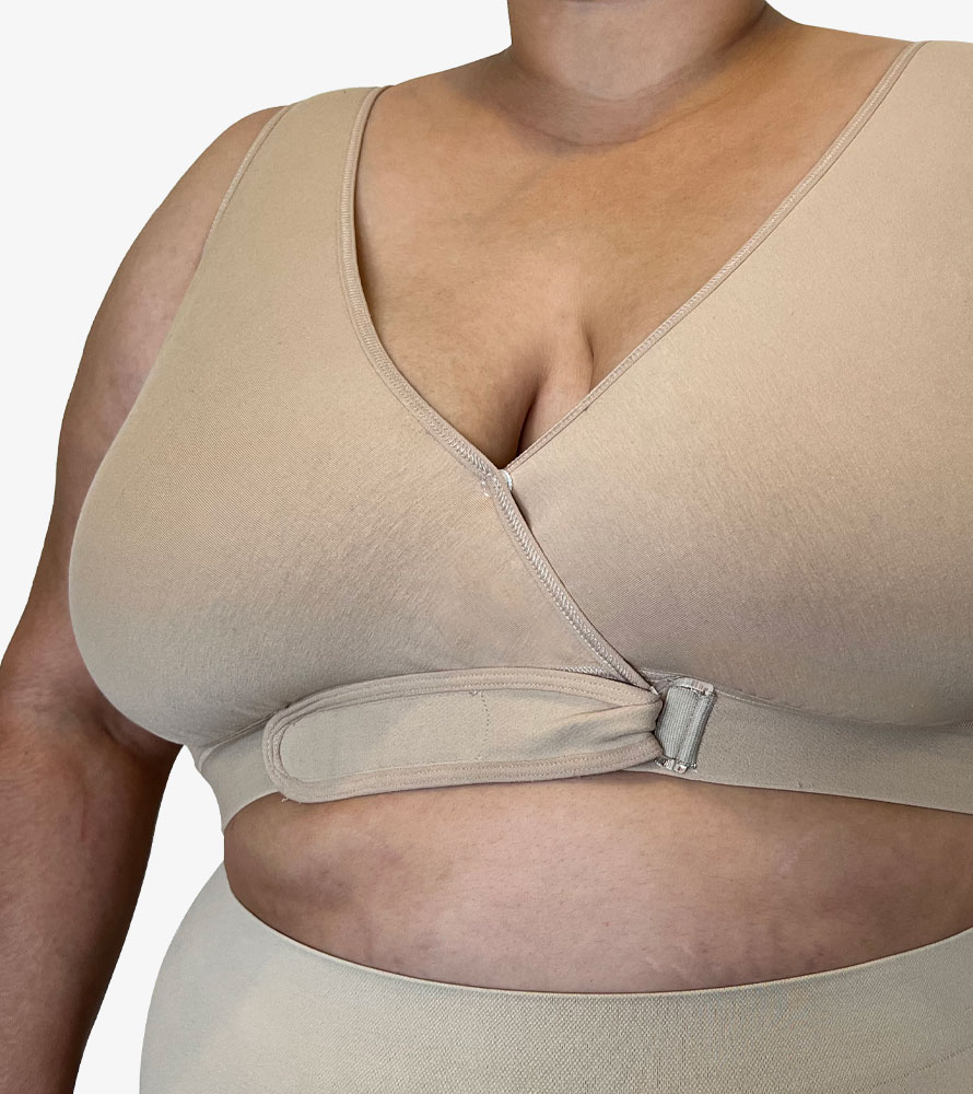 Easy-Open <strong><span style="color: #60a0d0;">+</span></strong> Velcro Front Closure Bra